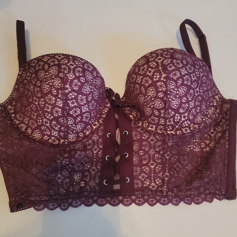 Victoria's Secret Lightly-Lined Lace-Up Corset Top